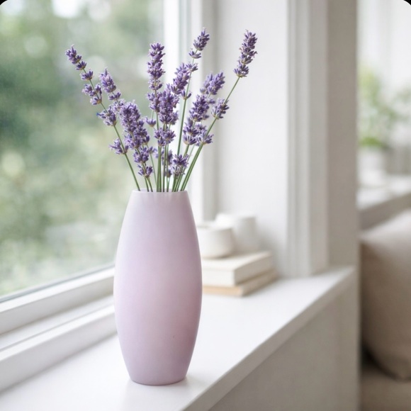 Vintage Lavender Satin Glass Vase - Picture 1 of 6